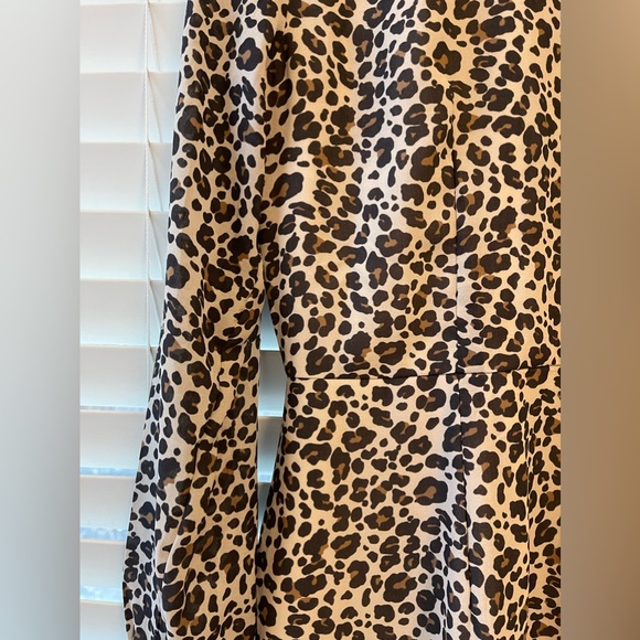 LOFT Collared Button Up Leopard Dress - Picture 3 of 8